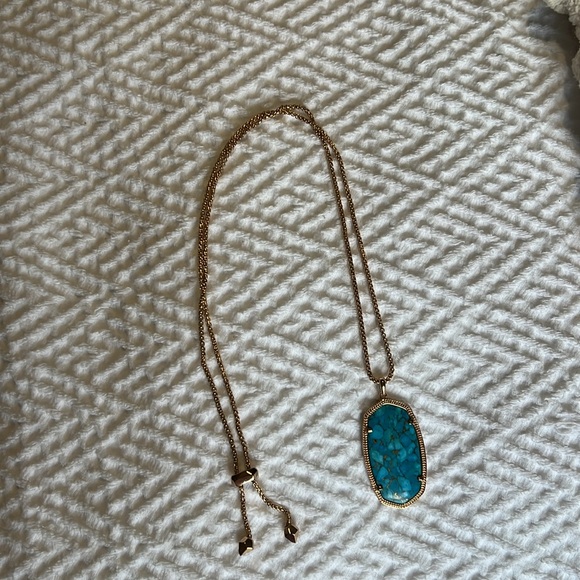 Kendra Scott bronze veined turquoise necklace - Picture 3 of 5